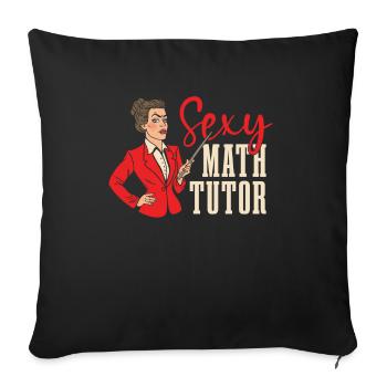 Professeur de maths Professeur de maths sexy - Housse de coussin décorative 45 x 45 cm - noir - Devant