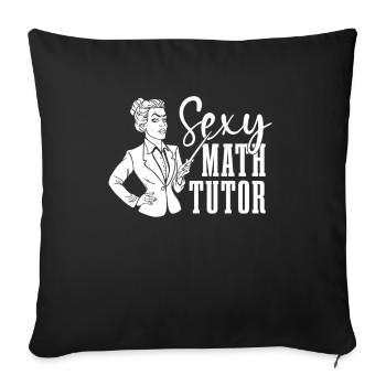 Professeur de maths Professeur de maths sexy - Housse de coussin décorative 45 x 45 cm - noir - Devant