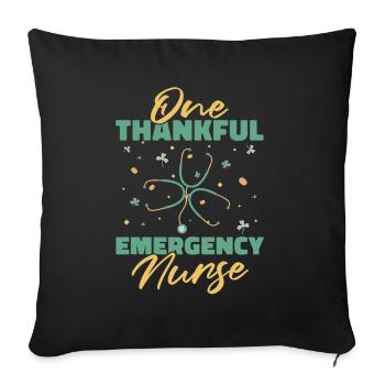 Nurse Stethoscope - Sofa pillowcase 17,3'' x 17,3'' (45 x 45 cm) - black - Front