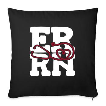 Nurse Heart Emergency Nurse - Sofa pillowcase 17,3'' x 17,3'' (45 x 45 cm) - black - Front
