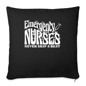 Nurse Emergency Nurse - Sofa pillowcase 17,3'' x 17,3'' (45 x 45 cm) - black - Front