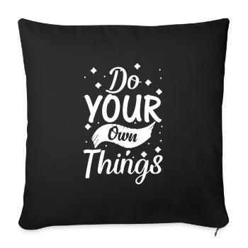 Make Your Own Things - Sofa pillowcase 17,3'' x 17,3'' (45 x 45 cm) - black - Front