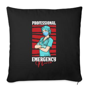 Nurse Professional - Sofa pillowcase 17,3'' x 17,3'' (45 x 45 cm) - black - Front