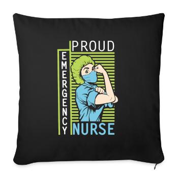 Nurse Emergency - Sofa pillowcase 17,3'' x 17,3'' (45 x 45 cm) - black - Front