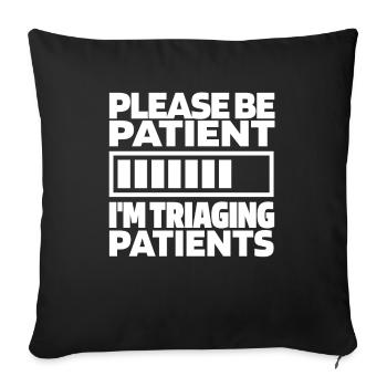 Infirmière Drôle Infirmière D’urgence - Housse de coussin décorative 45 x 45 cm - noir - Devant