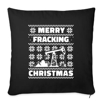 Oilfield Oil Rig Christmas Fracking - Sofa pillowcase 17,3'' x 17,3'' (45 x 45 cm) - black - Front