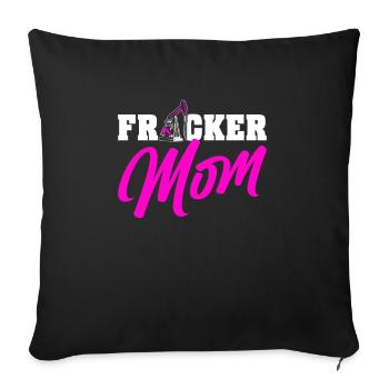 Oilfield Oil Rig Fracking - Sofa pillowcase 17,3'' x 17,3'' (45 x 45 cm) - black - Front