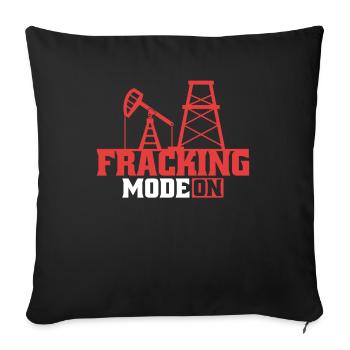 Oilfield Oil Rig Fracking - Sofa pillowcase 17,3'' x 17,3'' (45 x 45 cm) - black - Front