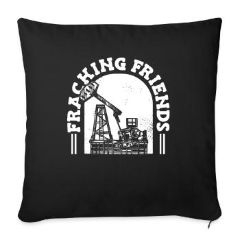 Oilfield Oil Rig Facility Fracking - Sofa pillowcase 17,3'' x 17,3'' (45 x 45 cm) - black - Front