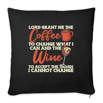 Café Café Witzig Café Vin - Housse de coussin décorative 45 x 45 cm - noir - Devant
