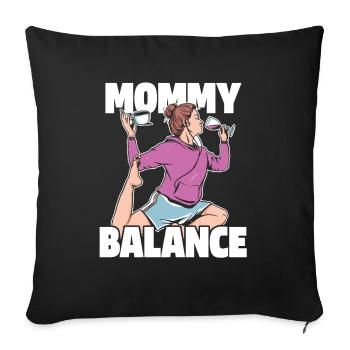 Café Café Mère Café Vin - Housse de coussin décorative 45 x 45 cm - noir - Devant