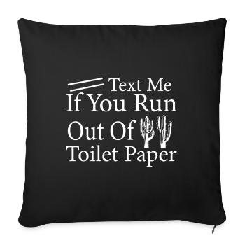 Envoyez-moi un texto - Cactus - Housse de coussin décorative 45 x 45 cm - noir - Devant