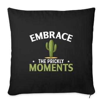 Embrace the delicate moments - Sofa pillowcase 17,3'' x 17,3'' (45 x 45 cm) - black - Front