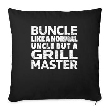 Bbq Grilling Uncle - Sofa pillowcase 17,3'' x 17,3'' (45 x 45 cm) - black - Front