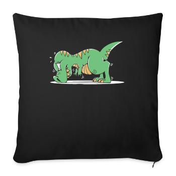 Trex T Rex Dino Drôle - Housse de coussin décorative 45 x 45 cm - noir - Devant