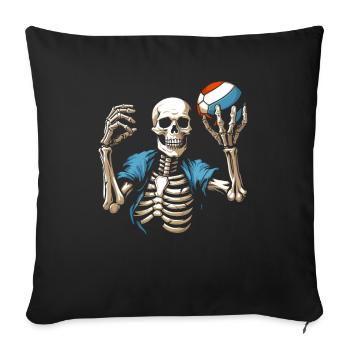 Volley-ball Volley-ball Skeleton - Housse de coussin décorative 45 x 45 cm - noir - Devant