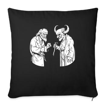 Christian Christianity Funny - Sofa pillowcase 17,3'' x 17,3'' (45 x 45 cm) - black - Front