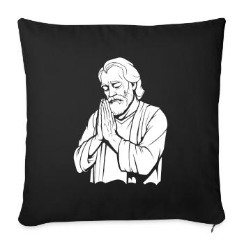 Christian Christianity Praying - Sofa pillowcase 17,3'' x 17,3'' (45 x 45 cm) - black - Front