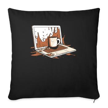 Entwickler Coder Programmierer Kaffee - Sofakissenbezug 45 x 45 cm - Schwarz - Vorne