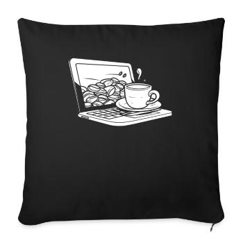 Entwickler Coder Programmierer Kaffee - Sofakissenbezug 45 x 45 cm - Schwarz - Vorne