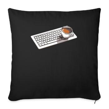 Entwickler Coder Programmierer Kaffee - Sofakissenbezug 45 x 45 cm - Schwarz - Vorne
