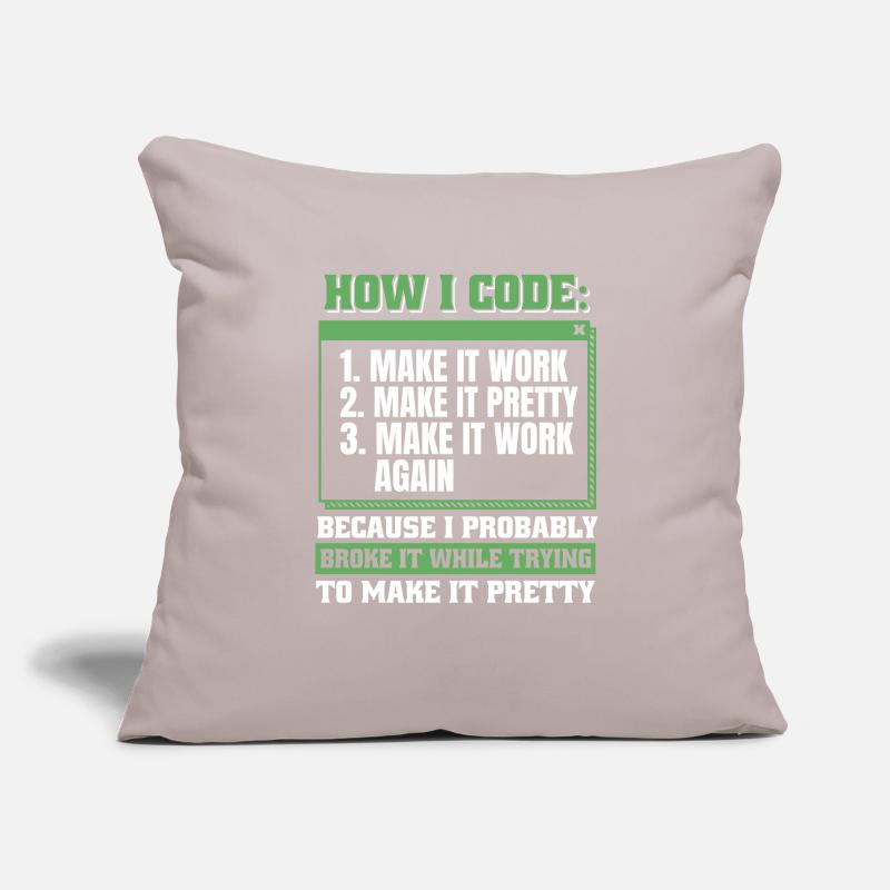 Developer, Coder, Programmer Sofa pillowcase 17,3'' x 17,3'' (45 x 45 cm)