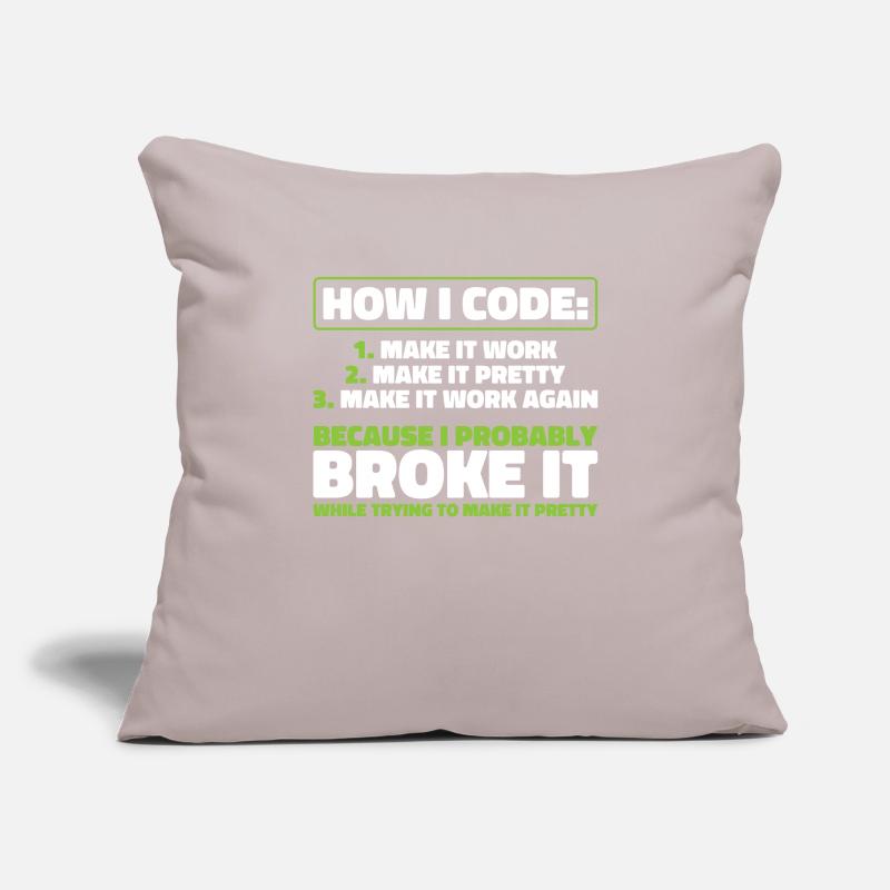 Developer, Coder, Programmer Sofa pillowcase 17,3'' x 17,3'' (45 x 45 cm)