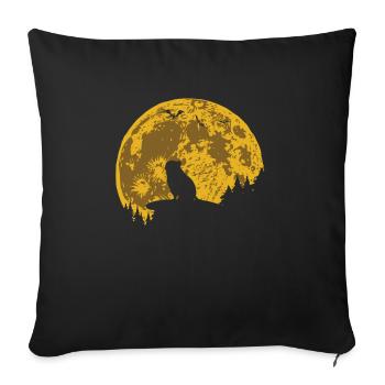 Guinea Pig Guinea Pig Moon - Sofa pillowcase 17,3'' x 17,3'' (45 x 45 cm) - black - Front
