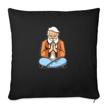 Christian Christianity Grandpa - Sofa pillowcase 17,3'' x 17,3'' (45 x 45 cm) - black - Front