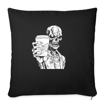 Café Café Halloween Zombie Main - Housse de coussin décorative 45 x 45 cm - noir - Devant