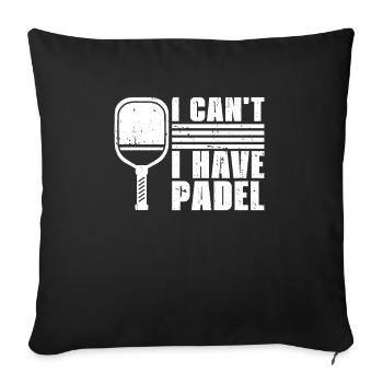 Padel No Puedo Tengo Padel - Housse de coussin décorative 45 x 45 cm - noir - Devant
