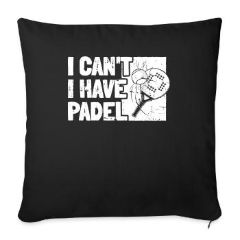 Padel No Puedo Tengo Padel - Housse de coussin décorative 45 x 45 cm - noir - Devant