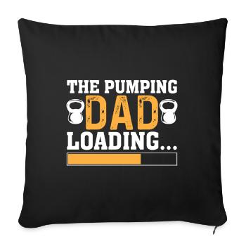 Der Pumpende Vater Laden... - Sofakissenbezug 45 x 45 cm - Schwarz - Vorne