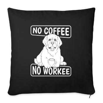 Coffee Café St. Bernardiner Hund - Housse de coussin décorative 45 x 45 cm - noir - Devant