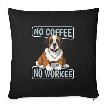 Coffee Café St. Bernardiner Hund - Housse de coussin décorative 45 x 45 cm - noir - Devant