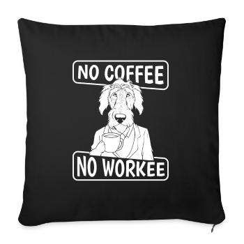 Café Café Irish Wolfhound - Housse de coussin décorative 45 x 45 cm - noir - Devant
