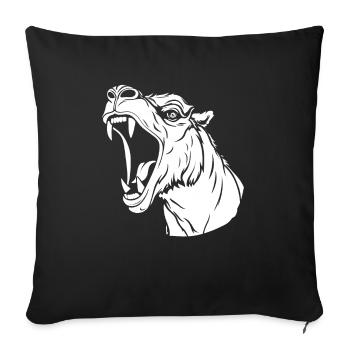 Camel Face - Sofa pillowcase 17,3'' x 17,3'' (45 x 45 cm) - black - Front