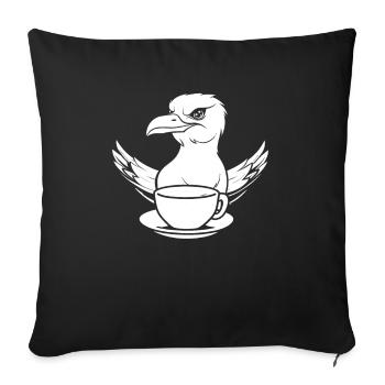 Seagull Coffee - Sofa pillowcase 17,3'' x 17,3'' (45 x 45 cm) - black - Front