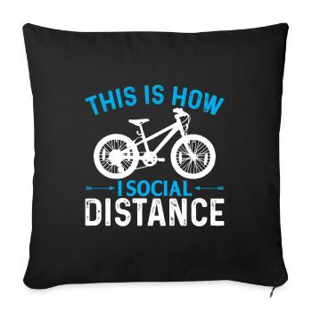 Comment créer une distanciation sociale - Housse de coussin décorative 45 x 45 cm - noir - Devant