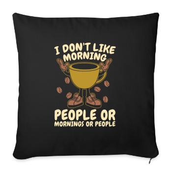 Café Café Lustig - Housse de coussin décorative 45 x 45 cm - noir - Devant