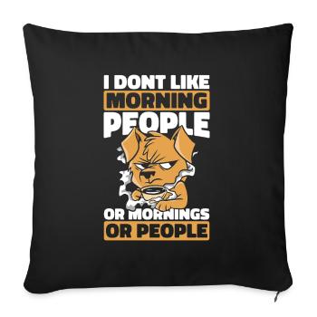 Coffee Cafe - Sofa pillowcase 17,3'' x 17,3'' (45 x 45 cm) - black - Front