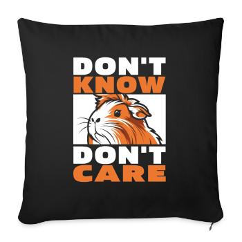 Guinea Pig Guinea Pig Funny - Sofa pillowcase 17,3'' x 17,3'' (45 x 45 cm) - black - Front