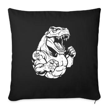 Trex T Rex Dino Biceps Tattoo I Love Mom - Sofa pillowcase 17,3'' x 17,3'' (45 x 45 cm) - black - Front