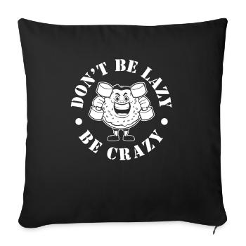 Donut Fitness Funny Donut Gym - Sofa pillowcase 17,3'' x 17,3'' (45 x 45 cm) - black - Front