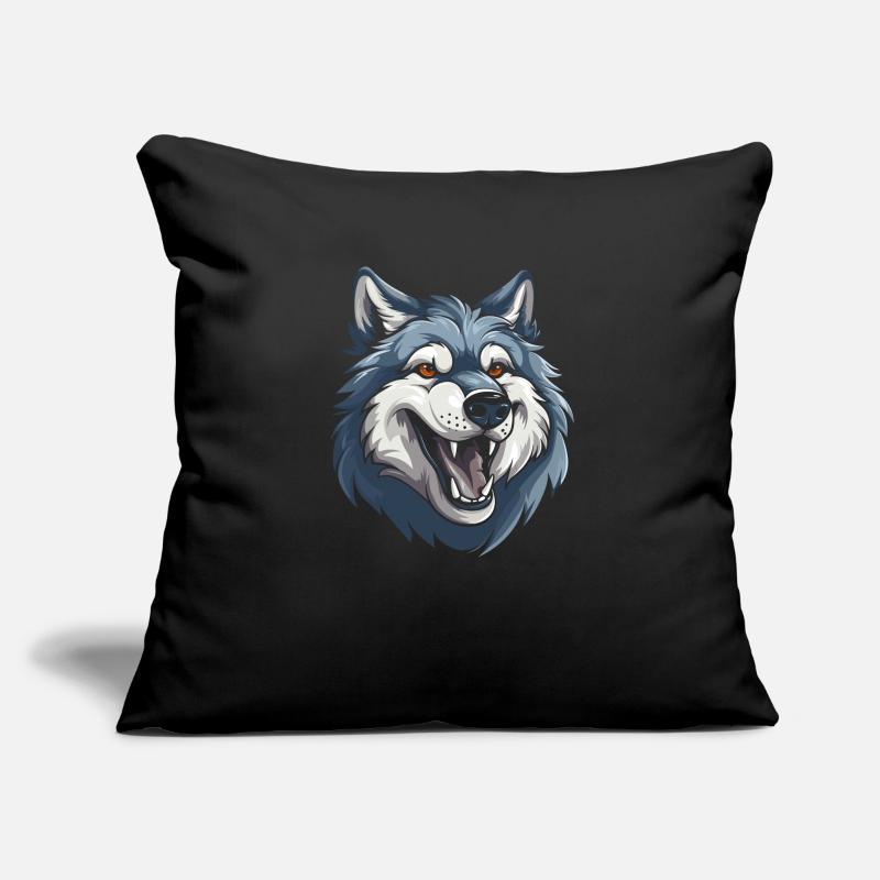 Wolf Smiling Sofa pillowcase 17,3'' x 17,3'' (45 x 45 cm)