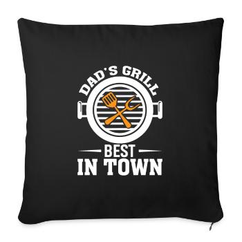 Dad'S Grill Der Beste In Der Stadt - Sofakissenbezug 45 x 45 cm - Schwarz - Vorne