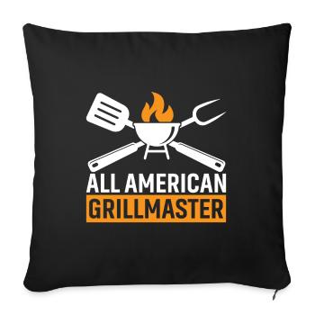 Tous les Grillmasters américains - Housse de coussin décorative 45 x 45 cm - noir - Devant