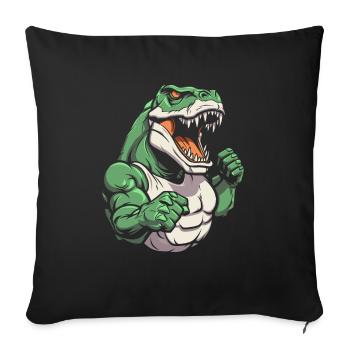 Fitness T Rex - Sofakissenbezug 45 x 45 cm - Schwarz - Vorne