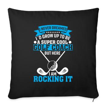 I would never have dreamed that I would become a - Sofa pillowcase 17,3'' x 17,3'' (45 x 45 cm) - black - Front