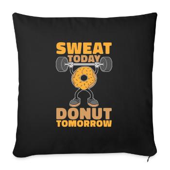 Donut Fitness Donut Gym - Housse de coussin décorative 45 x 45 cm - noir - Devant